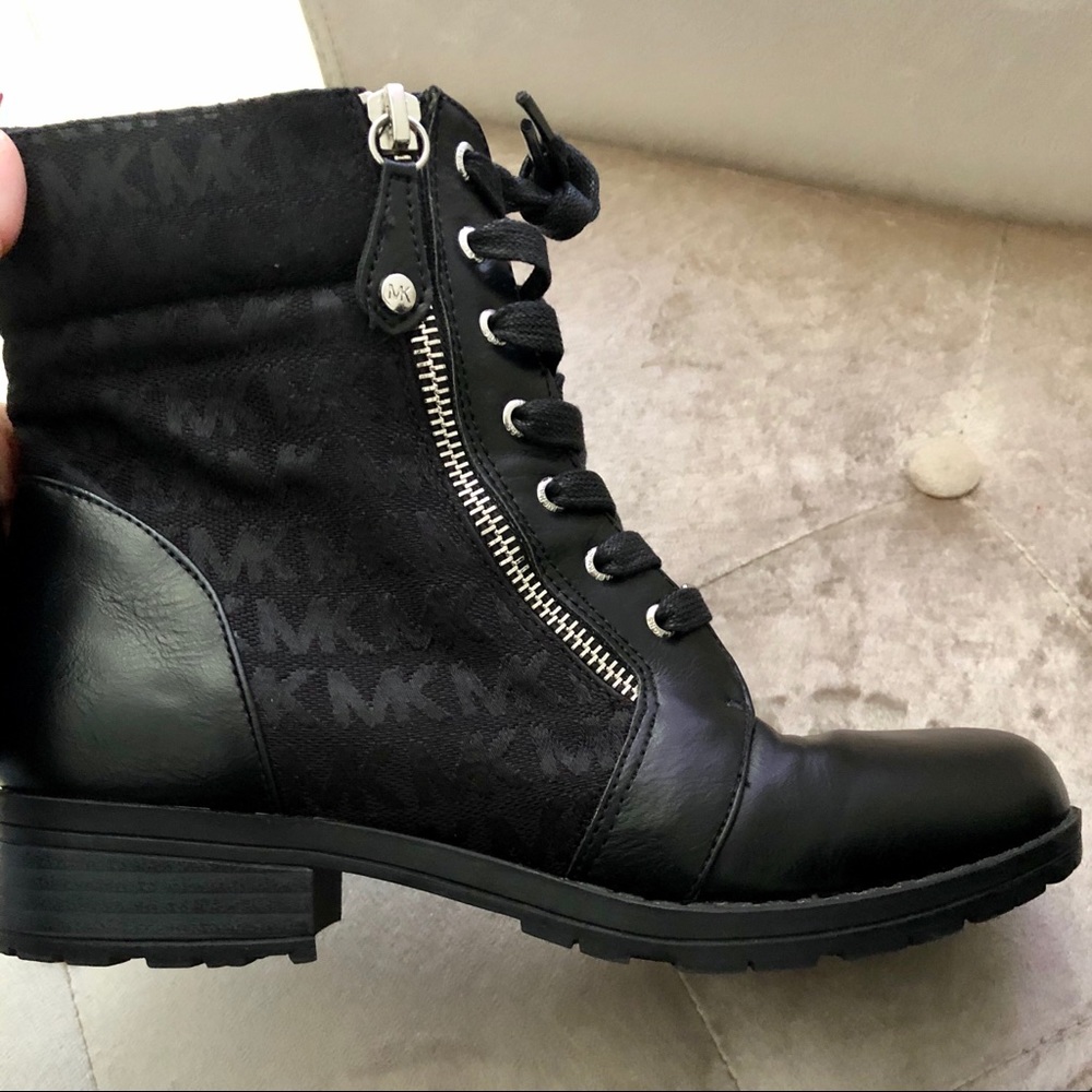 Michael Kors Black Combat Boots